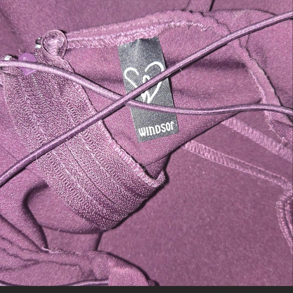 Windsor Plum Lace-Up Front Top